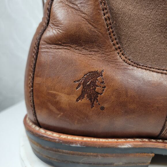 Chippewa Renegade Chelsea Boots Mens 13 Brown Leather Vibram Slip On Square Toe - Picture 5 of 16